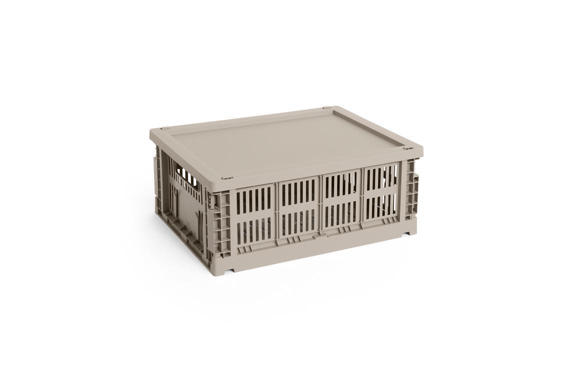 Colour Crate Plastic låg - Warm grey